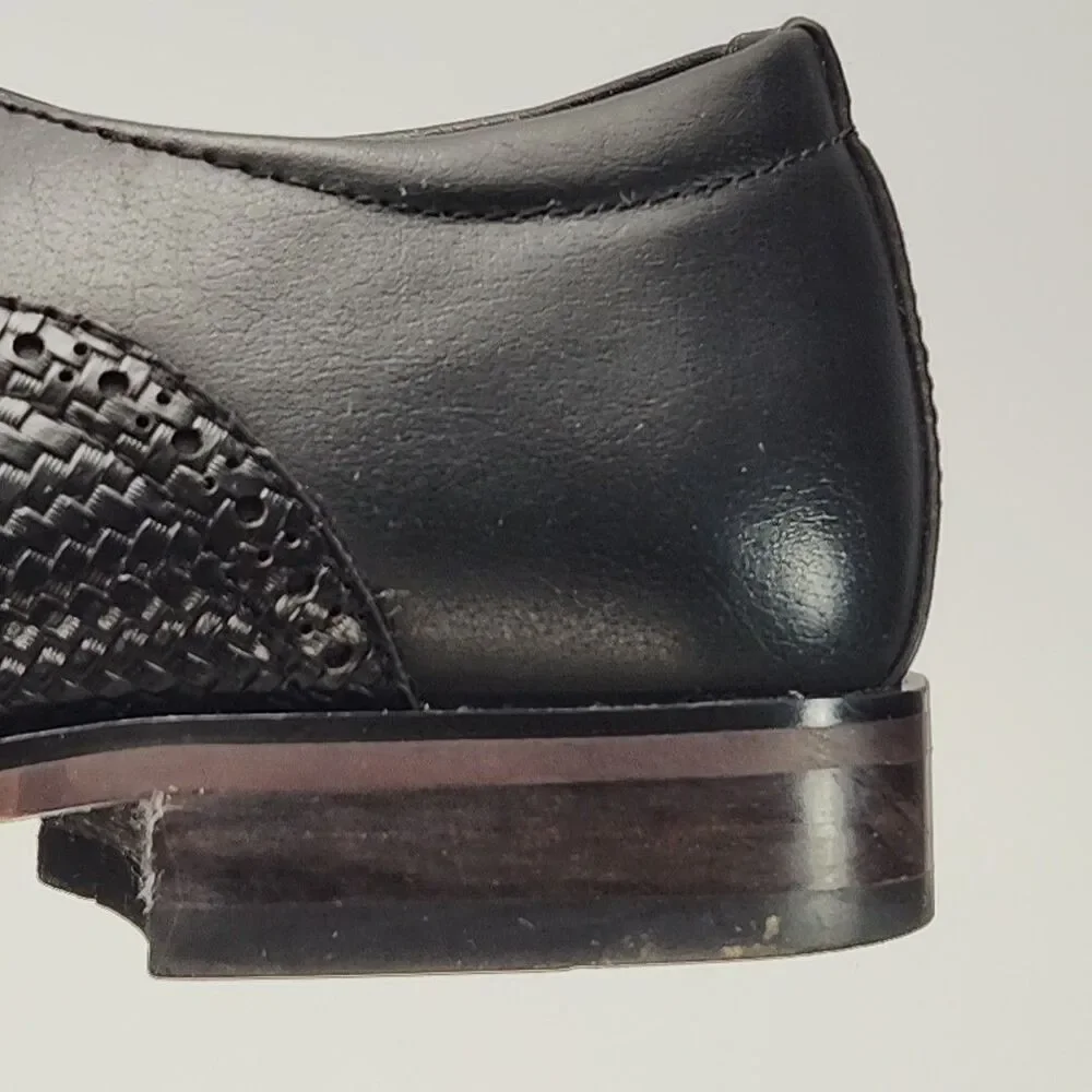 Ashford Hayes Dress Shoe Express Black Oxford Size 9 Men Derby Man-Made Upper